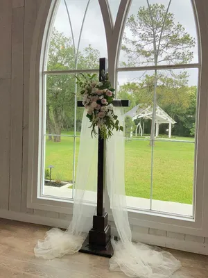 Narrow Chiffon Ivory Colored Scarf