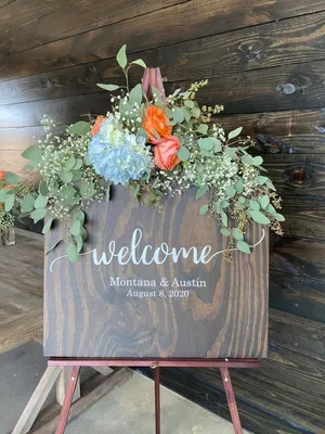 Sign Wood (Customized with your first names and date)