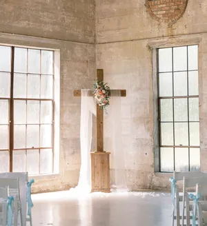 Large 8 ft Wooden Cross.. Add on optional fabric or flowers