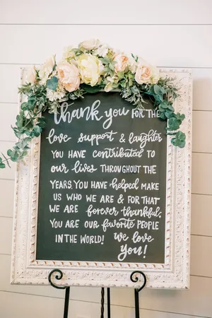 Sign Thank you for sharing our special day!