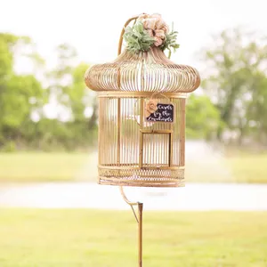 Cards Vintage Bird cage GOLD