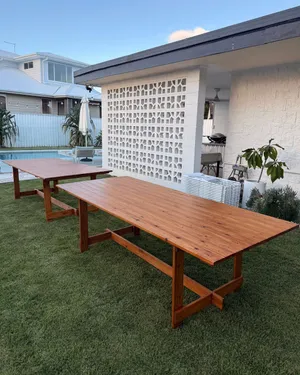 Rustic Wood Trestle Table