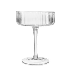 Rippled champagne coupe