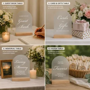 Clear Arch Table Signs