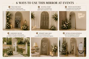 Gold Metal Arch Mirror