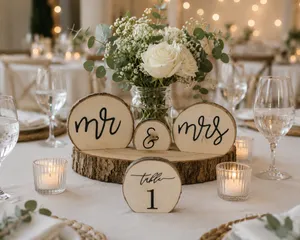 Mr. And Mrs. Round Disc Sign
