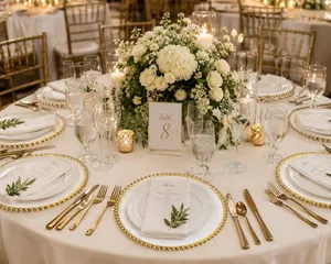 Clear Charger Plates With Gold Rim 