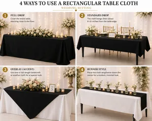 Black Rectangle Tablecloth