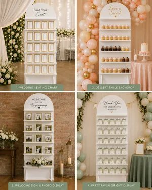 White Arch Display Wall