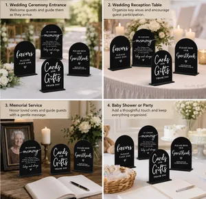 Black Arch Table Signs