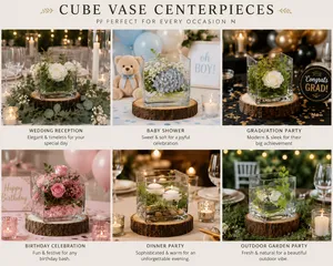 Clear Cube Glass Vase