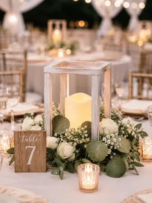 White Rustic Lantern