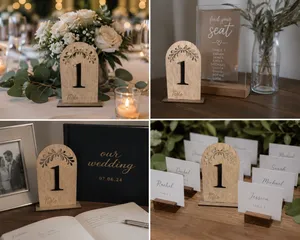 Wood Arch Table Numbers