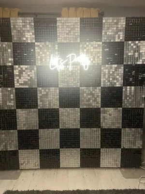 Checkered Shimer Wall - Hire