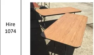 Timber Veneer Trestle Tables 1.8 long x 70mm (DIY Table Cover or leave as is)