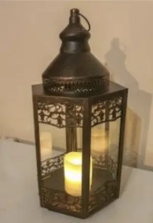 Dark Bronze Large Lantern (Candle Extra)