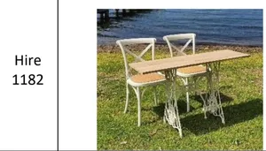 Singer Sewing Table & 2 Chairs Prop or signing table