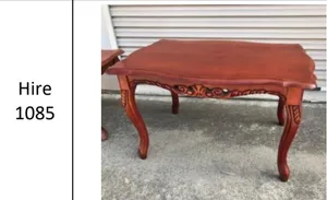 Wooden Coffee Table Carved Detail
