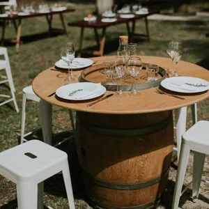 Barrel With Round Table top 1.2 Diameter