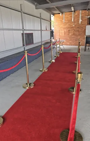 Bollard & 10m Red Carpet Set
