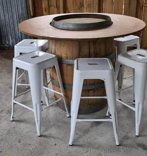 White Stools 65cm tall