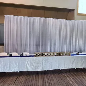 6m bridal table backdrop w/ drop down fairy lights