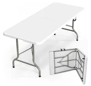 White Rectangular Folding Table
