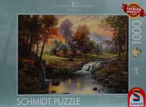 Schmidt 1000 Teile Puzzle | Holzhaus am Bach