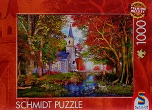 Schmidt 1000 Teile Puzzle | Kapelle im Herbstzauber