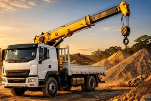 4x2 Howo Truck with a 7Mt Crane
