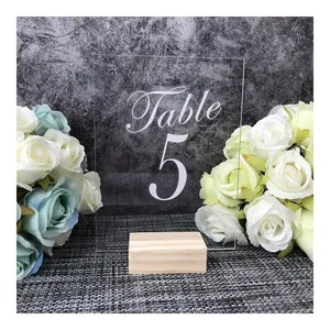 4x6 Plexiglass Table Numbers with Stands