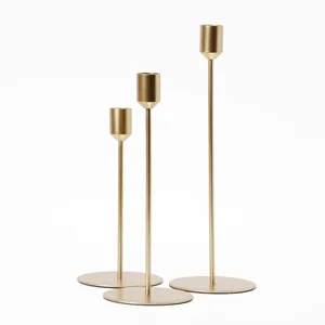 Candle holders Gold Stick c 3Set