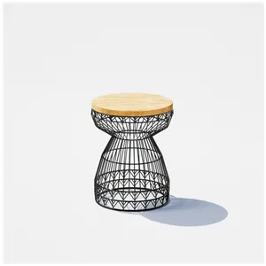 Lounge steel coffee table drums