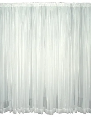 Pipe & Drape | 8' High, White Voile (Per Foot) rental