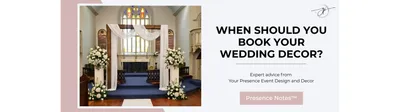 Elegant wedding décor designed by Your Presence Event Design & Décor in New Brunswick.