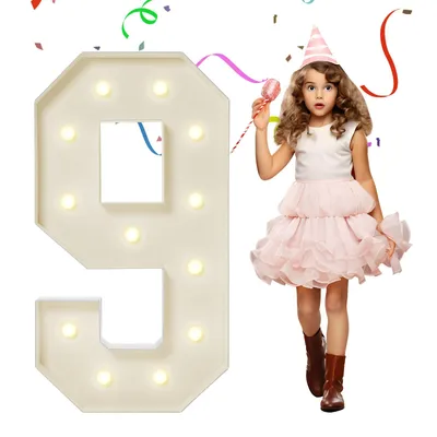 4 Feet Marquee Number 9 rental Dallas TX