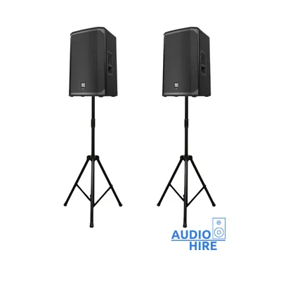 Electro Voice EV Speakers on Stands 