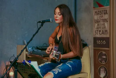 Singer songwriter on stage in Adelaide