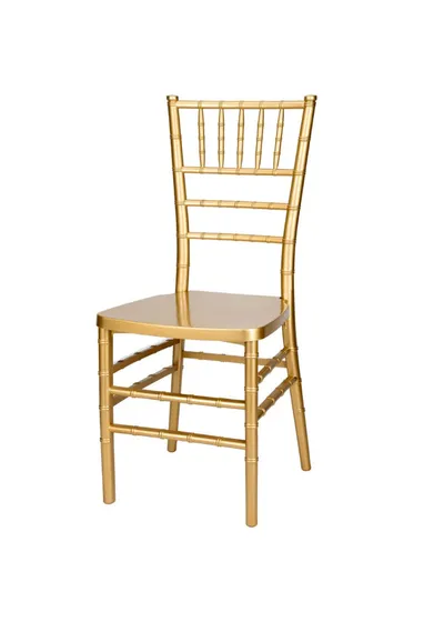 Gold Bullion Chiavari Chair Rentals from Treasure Valley Party Rentals