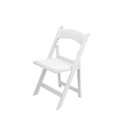 White or Black Padded Resin Chair Rentals in Nampa Idaho