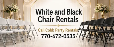 White vs. Black Chair Rentals in Marietta Atlanta Georiga, GA 