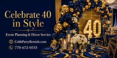 40th Birthday Event Planning and Décor Services in Atlanta