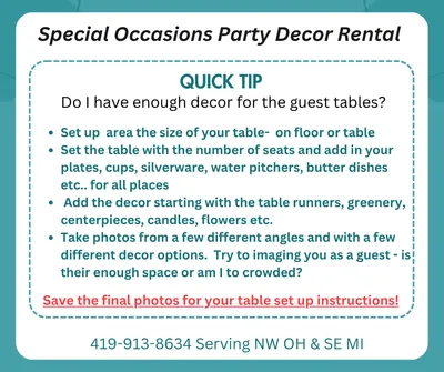Renting Wedding Decorations For the Reception Toledo OH