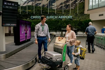 Christchurch Airport Family Arrival