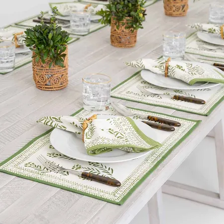 Table Linens - Green Placemats