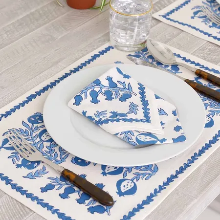 Table Linens - Blue Placemats