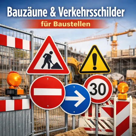 Bauzäune & Verkehrsschilder für Baustellen