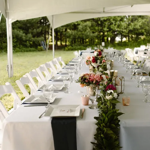 TABLES, CHAIRS, & LINENS