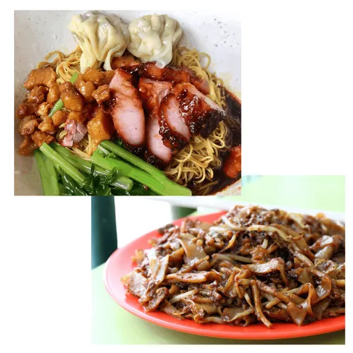 Wanton Noodles and Char Kway Teow
