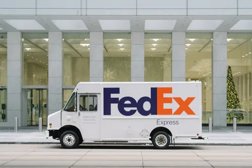 FedEx Truck delivering Photo Booth